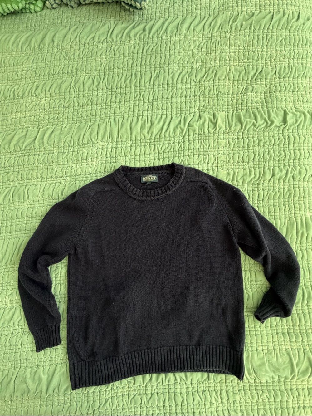 Lands' End Navy Blue Crewneck Women’s Sweater-Large